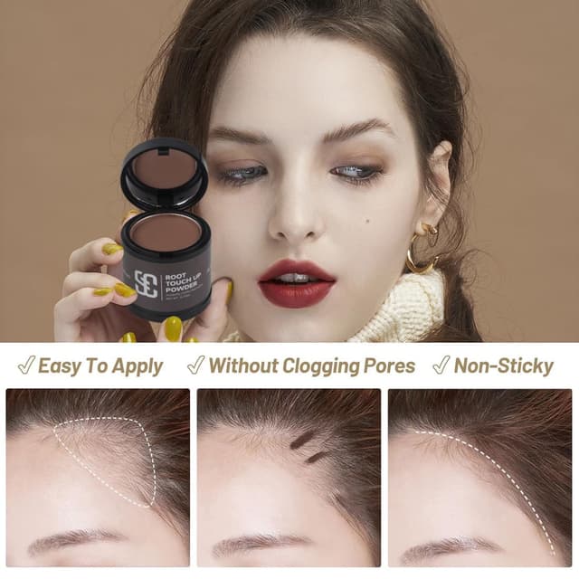 Detalle 2 de SOVONCARE Instantly Hairline Powder for Gray Roots and Thinning Hair Touch-Ups