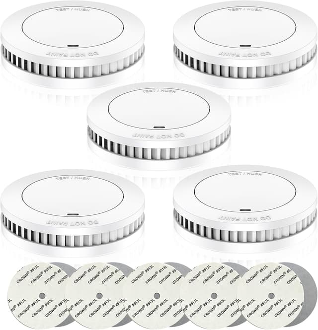 Detalle de RUNIDUR 5er Rauchmelder Set 10 Jahren Batterie