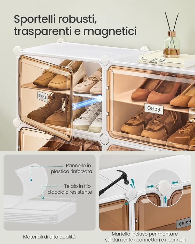 Thumbnail 5 de SONGMICS Scarpiera 8 scomparti per 32 paia