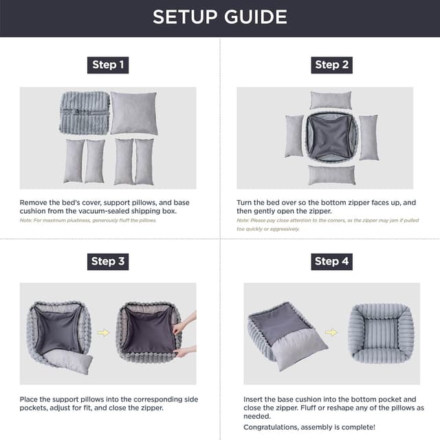 Thumbnail 4 de BEDSURE waschbares Hundebett 109x76x20 cm