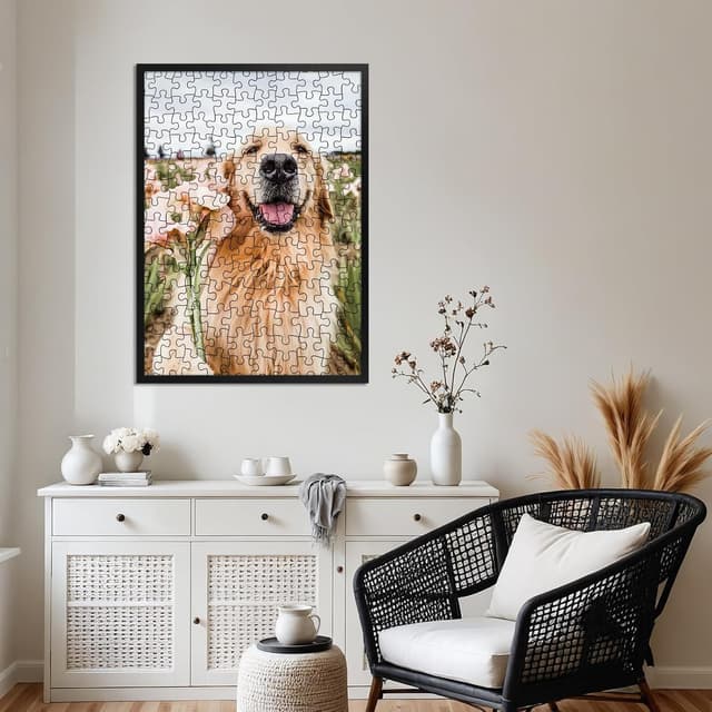 Detalle de Giftgarden 50x70cm Black Aluminium Picture Frame (for 50cm x 70cm posters, puzzles & photos)