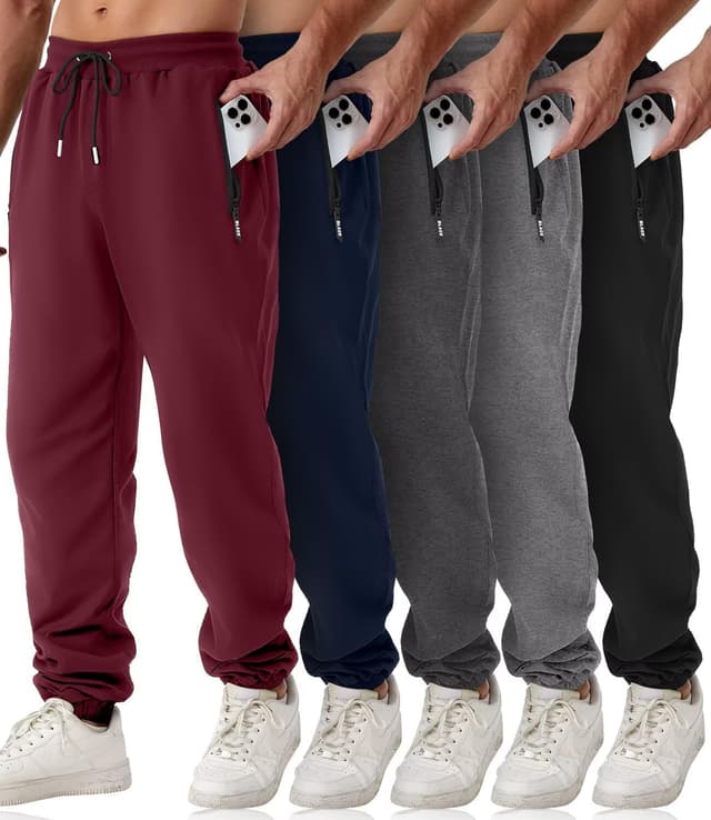 Detalle de OZYJD Mens Sweatpants 5-Pack Athletic Joggers