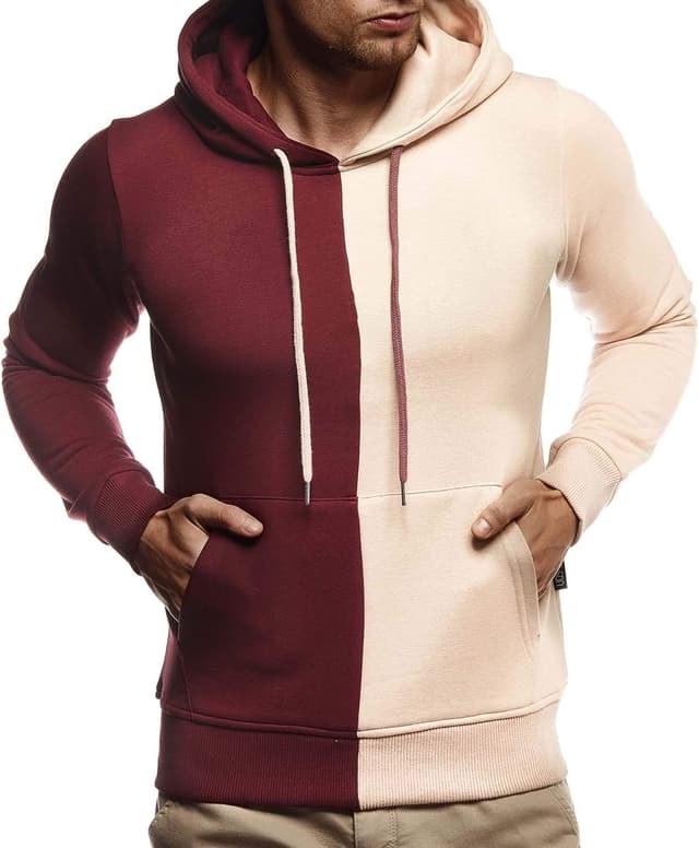 Detalle de Leif Nelson LN8337 : pull à capuche pour homme coupe ajustée