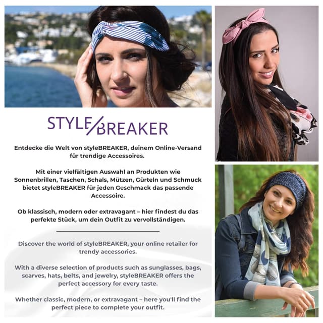 Thumbnail 6 de styleBREAKER Damen Haarband mit Twist Knoten – weiches Feinripp Stirnband (One Size) in Schwarz