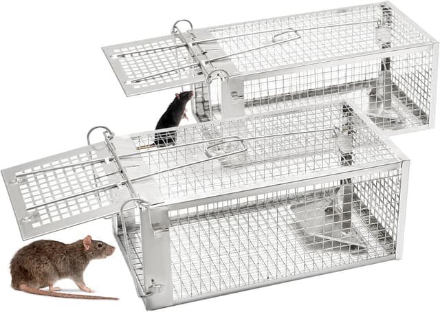 Detalle de EGOFLYYA Rat and Squirrel Cage Trap 2-pack 🐭