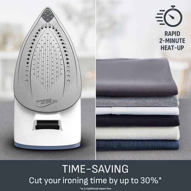 Detalle de Tefal Express Essential Steam Generator Iron (SV6132G0) with Eco setting and calc-rinsing system