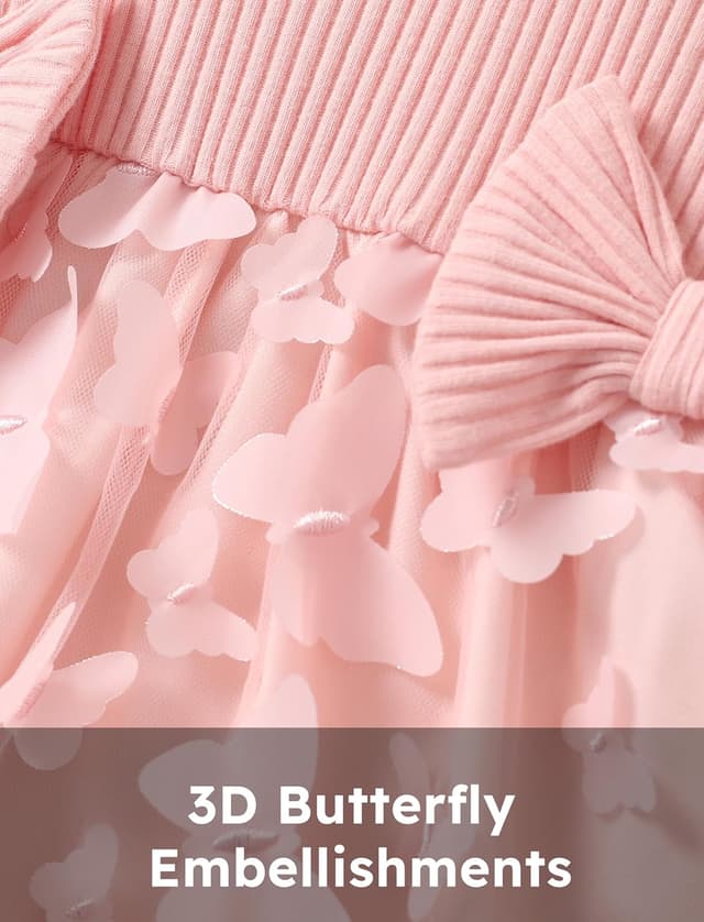 Detalle 2 de PATPAT Manica Corta Baby Girl Tulle Pom Pom Party Dress