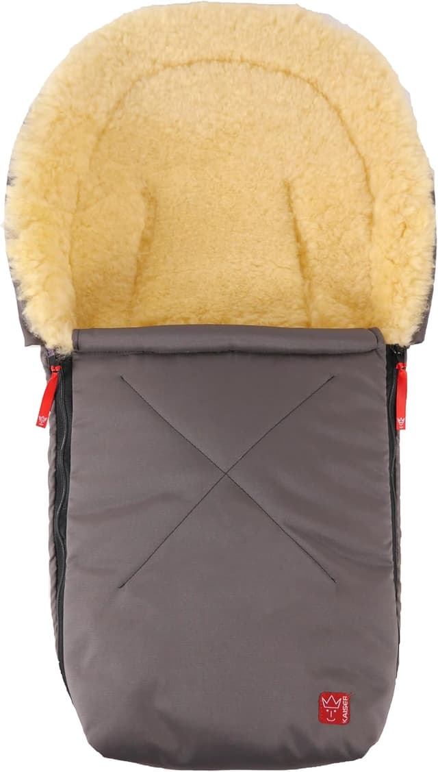 Detalle de Kaiser 6534124 Kuschelsäckchen Lammfell Anthrazit