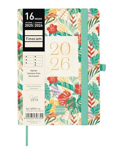 Detalle 2 de Finocam Agenda Capri Jungla semana vista 16 meses