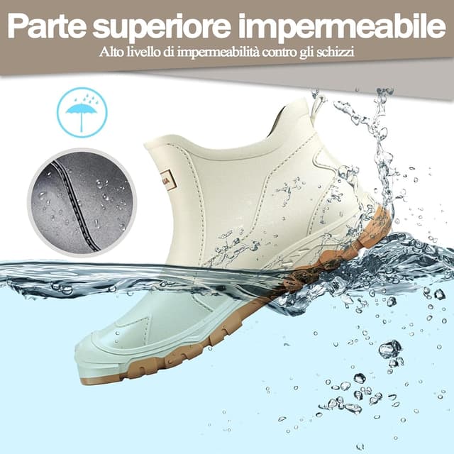 Detalle de Gugifcto stivali di gomma impermeabili antiscivolo da lavoro e pioggia uomo/donna