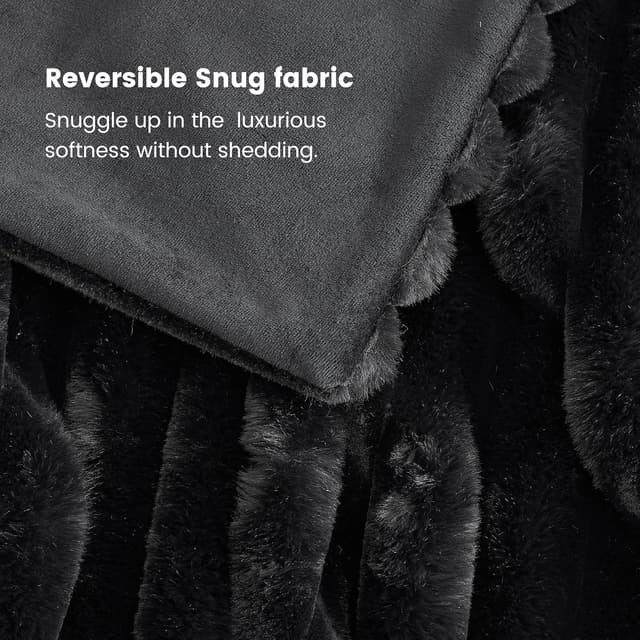 Thumbnail 6 de Cozy Bliss Faux Fur Throw Blanket 60ร80 in ๐