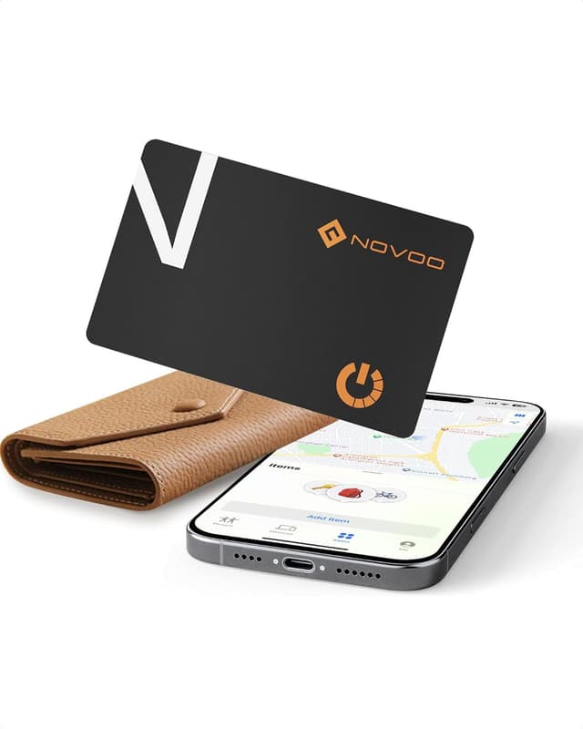 Detalle de NOVOO Slim SmartCard Wallet Tracker 6-Year Battery