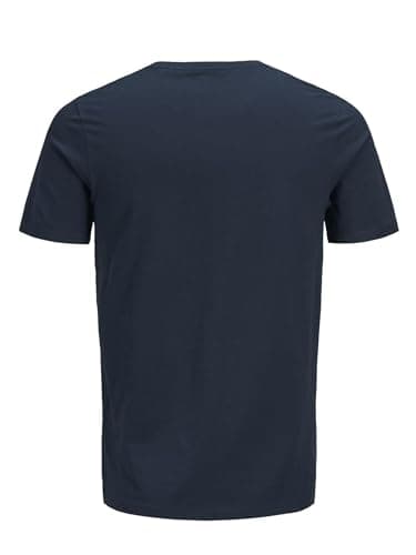 Detalle 2 de JACK & JONES Jjecorp Logo tee SS Crew Neck: camiseta hombre azul marino de algodón orgánico (Slim Fit)