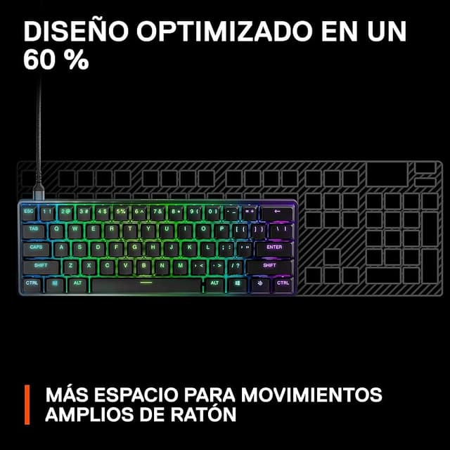 Thumbnail 6 de SteelSeries Apex 9 Mini teclado 60 % 2 puntos