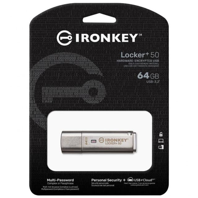 Detalle 2 de Kingston IronKey Locker+ 50 64GB USB 3.0
