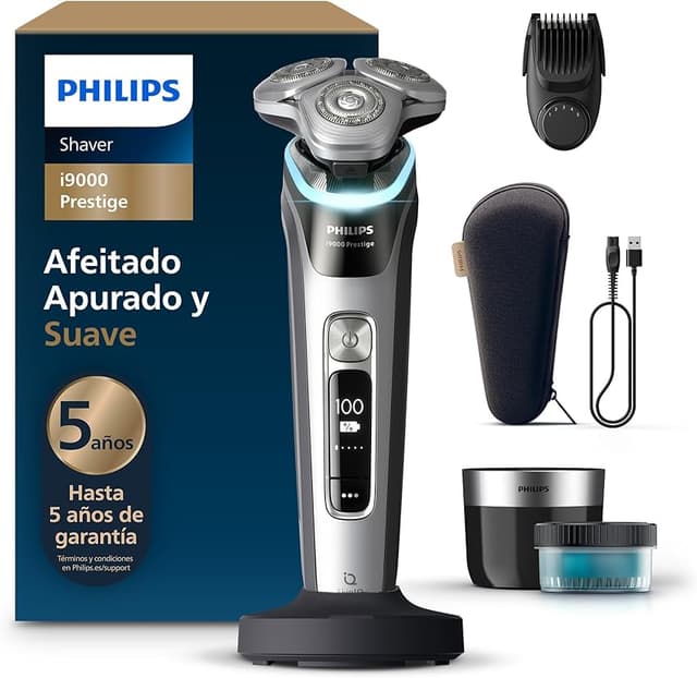 Detalle de Philips i9000 Prestige 🧔 Afeitadora Seco/Mojado con Base