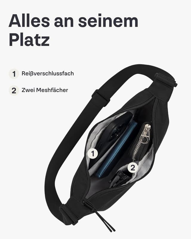 Thumbnail 6 de Johnny Urban Crossbody Bag Ally Small Schwarz – kleine Umhängetasche im Halbmond-Design