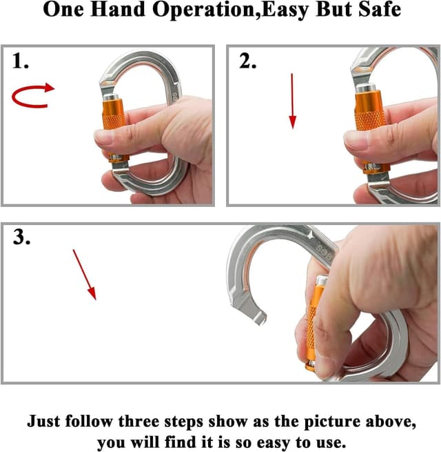 Thumbnail 2 de SOB Moschettone arrampicata con porta a vite 2 pezzi 🧗