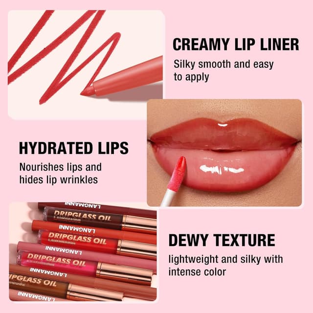 Detalle 2 de BestLand Hydrating Lip Oil Kit 12pcs