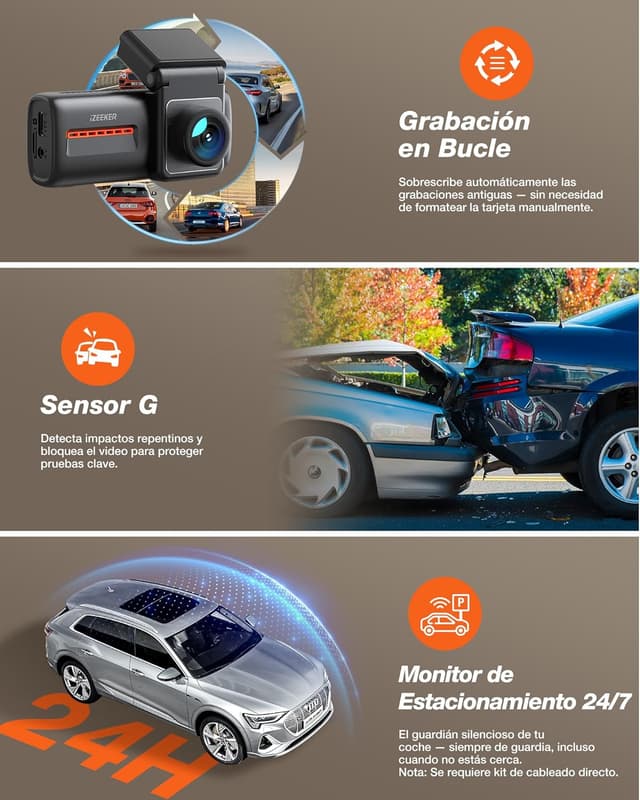 Thumbnail 5 de iZEEKER Dashcam 4K Frontal y Trasera