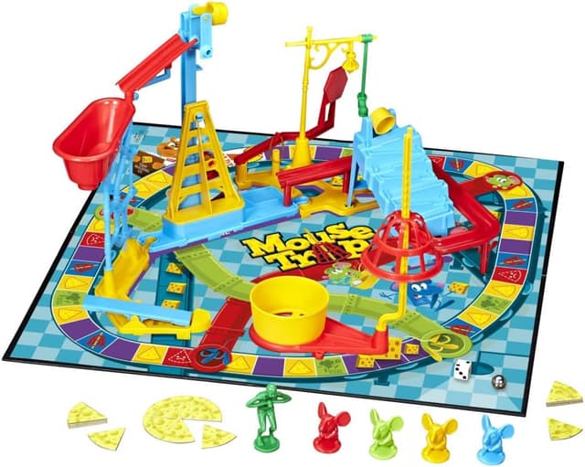 Detalle de Hasbro Gaming Mouse Trap Board Game (for Kids 6+), Multicolour – Classic action & chain-reaction fun for 2–4 players