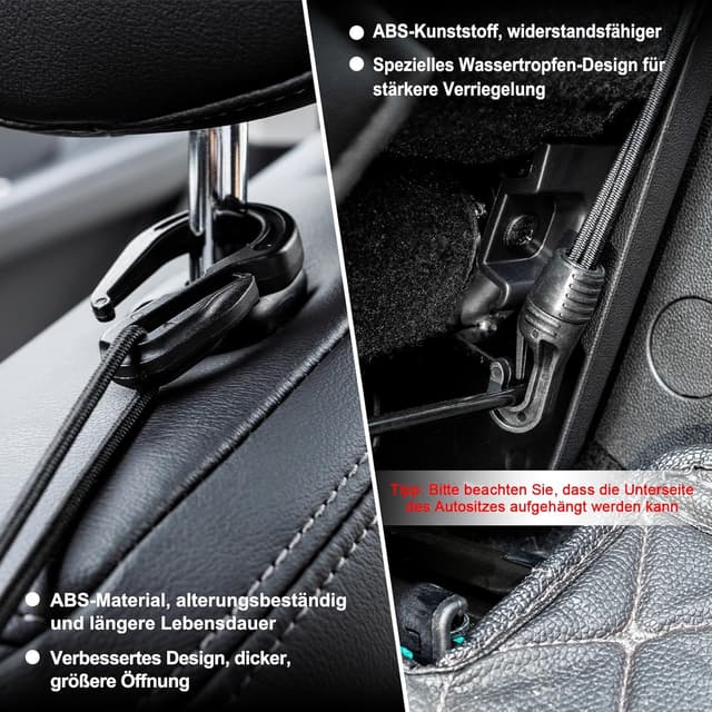 Detalle de VEHIRIE Gepäcknetz für Autositz 30 x 27 cm