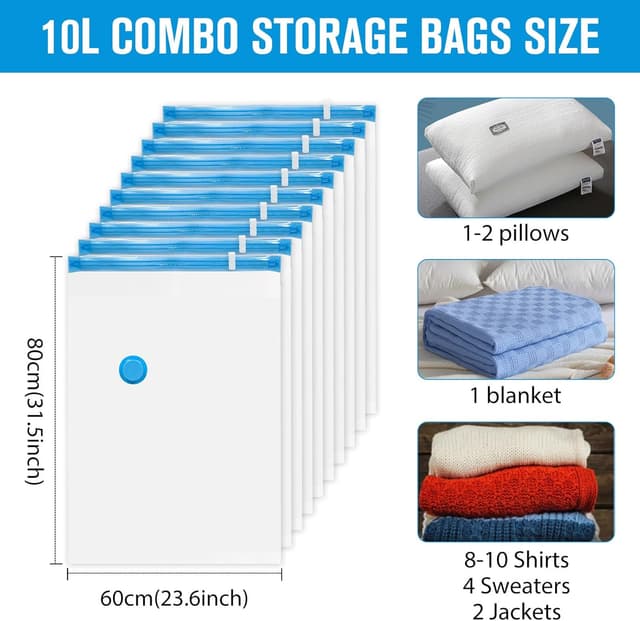 Thumbnail 5 de BoxLegend Bolsas al Vacío, 10 Grandes para Ahorro de Espacio