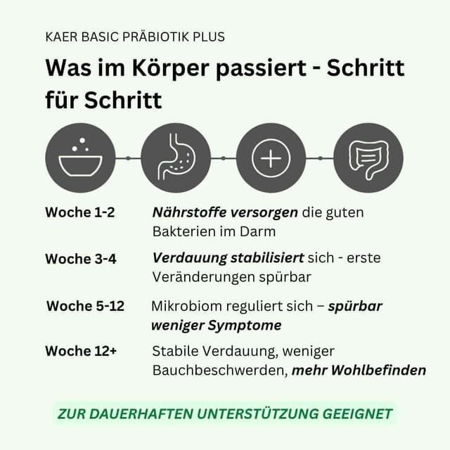 Detalle de kaer basic Präbiotik Plus Pulver für Hunde (2×200 g) – Probiotika-Unterstützung für die Darmflora