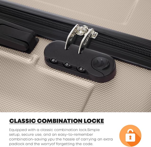 Thumbnail 2 de YONSLY Trolley Koffer XL Elfenbeinweiß