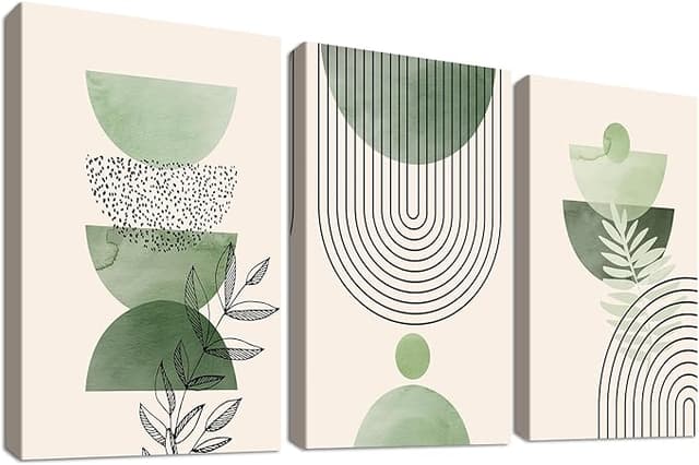 Imagen de 3 Piezas Marcos de Madera Cuadros Abstractos 30x40cm 🖼 en OfertitasTOP