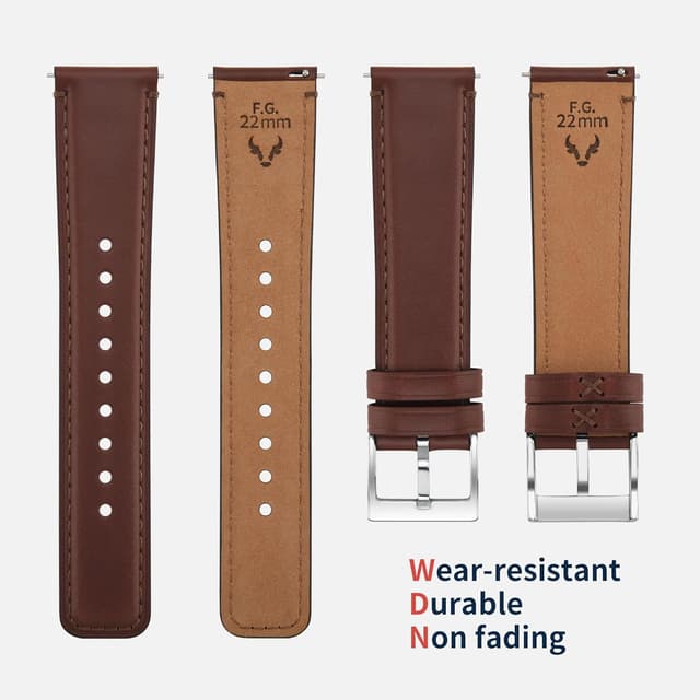 Thumbnail 3 de Fullmosa Correa de Reloj 18–22 mm cuero liberación rápida