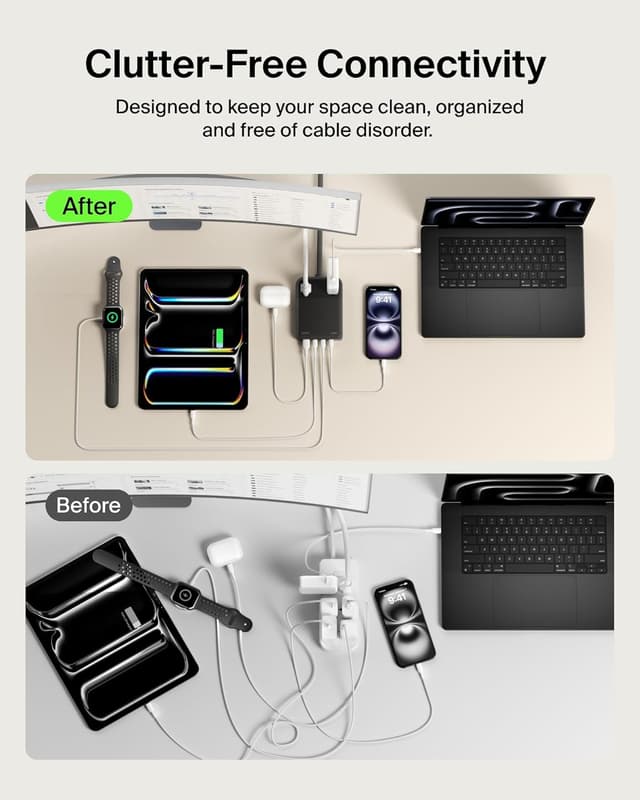Detalle 1 de Belkin 140W GaN charging station