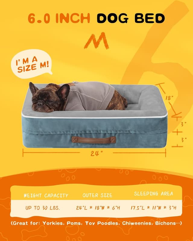 Detalle de Renvix Medium orthopedic cat bed 61x46x15cm