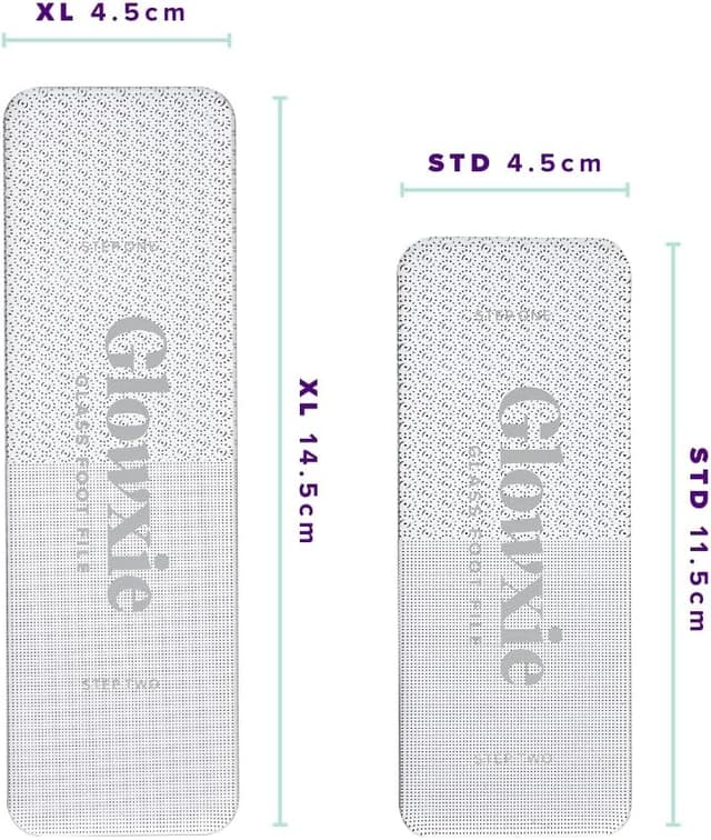 Detalle 2 de Glowxie XL Nano Glass Foot Files for Hard Skin – 2-in-1 wet & dry foot file & heel scraper