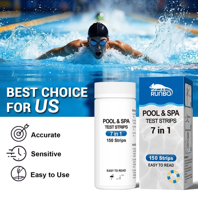 Thumbnail 3 de Tiras reactivas 7 en 1 para piscinas spa, 150 unidades