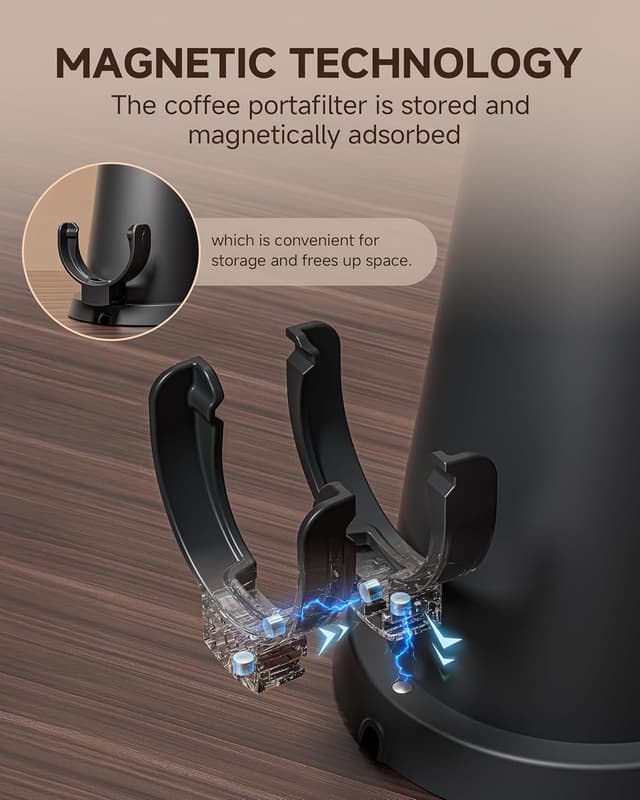 Thumbnail 6 de AMZCHEF Electric Burr Coffee Grinder with 75 grind settings and near-zero retention