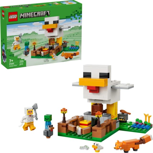 Thumbnail 8 de LEGO Minecraft Hühnerfarm 21585 – Bauernhof-Set mit Stall, Eierfunktion und Zaun