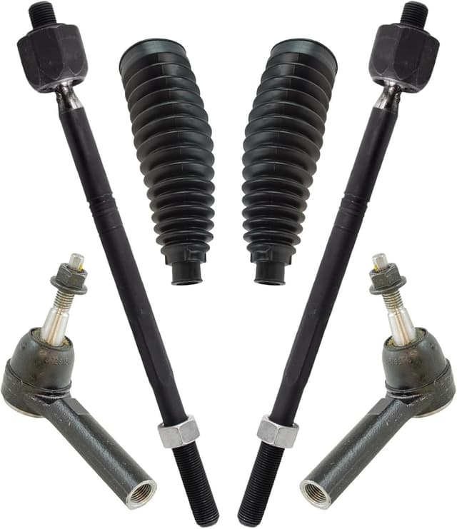 Detalle de TRQ Front Steering Kit (2 Inner Tie Rods, 2 Outer Tie Rods, Rack & Pinion Bellows) for Select GM Models