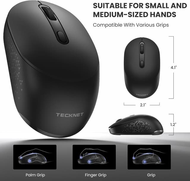 Thumbnail 6 de TECKNET Wireless Mouse 1600 DPI Bluetooth