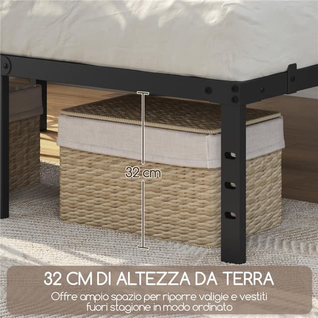 Thumbnail 6 de Yaheetech Rete Letto Matrimoniale 160×200 cm