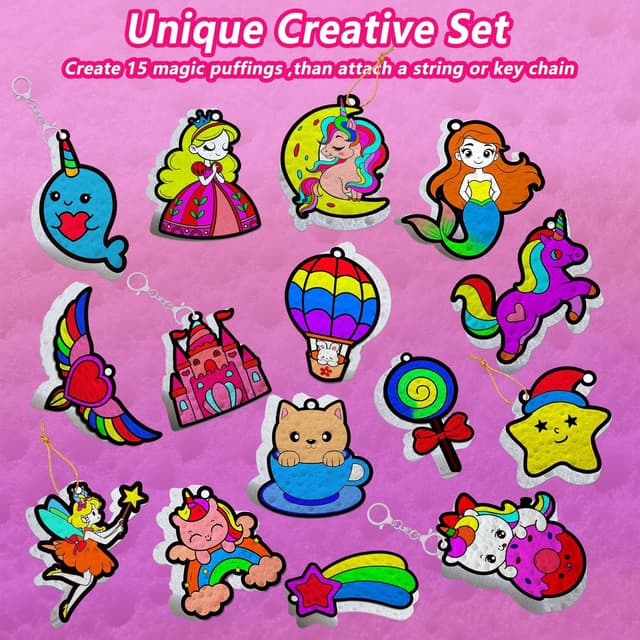 Detalle de JRD&BS WINL WINL 3D Art Kit for Kids Aqua Puffing Up Painting Kit (3D water-activated craft set for ages 4–10)