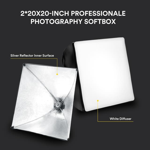 Thumbnail 4 de RALENO Softbox Lighting Kit 50x50cm 50W continuous lights