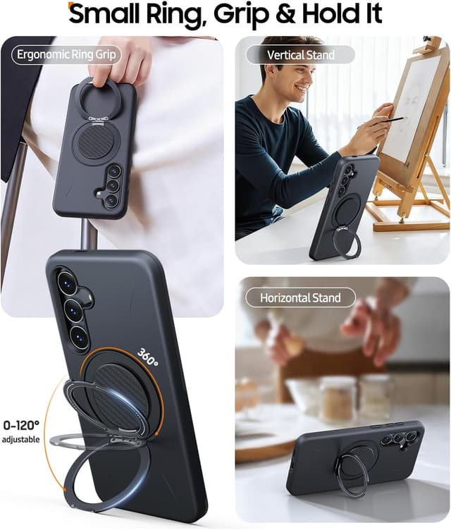 Thumbnail 4 de AOUIA S25 FE Case with 360° Kickstand