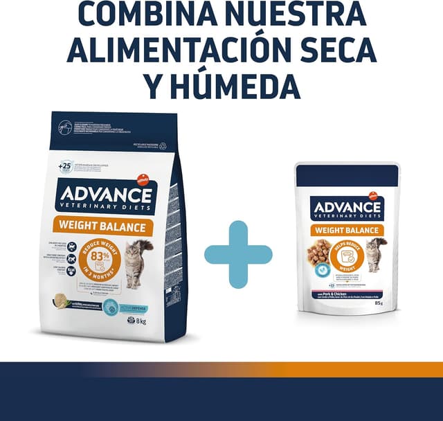Thumbnail 5 de Advance Veterinary Diets Weight Balance, Pienso para Gatos con Problemas de sobrepeso, 8kg
