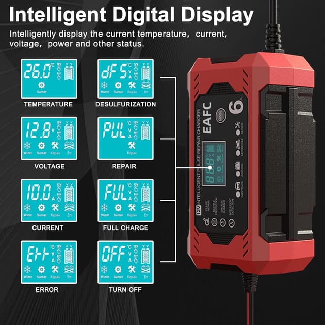 Thumbnail 6 de EAFCSZ Car Battery Charger 12V 6A