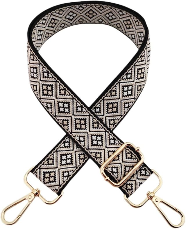 Detalle de Verstellbarer Taschengurt mit Karabiner, 3,8 cm Breite – für Damen Crossbody & Handtaschen (Beige–Saphirblau, 316)