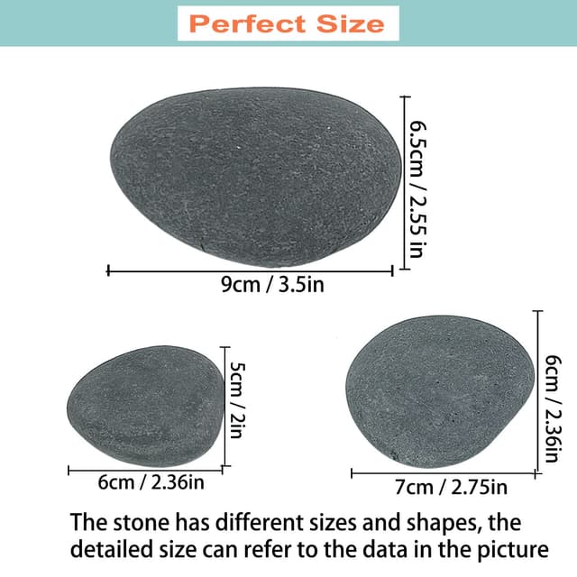Thumbnail 1 de Hisredsun 21 Stück 8-10 cm Dekosteine zum Bemalen