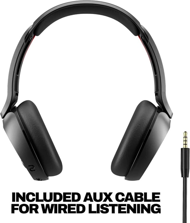 Detalle de Skullcandy Icon 180 Wireless On-Ear Bluetooth Headphones (True Black)