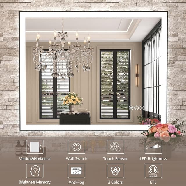 Thumbnail 6 de Amorho LED Bathroom Mirror 24 x 32 in 🔲