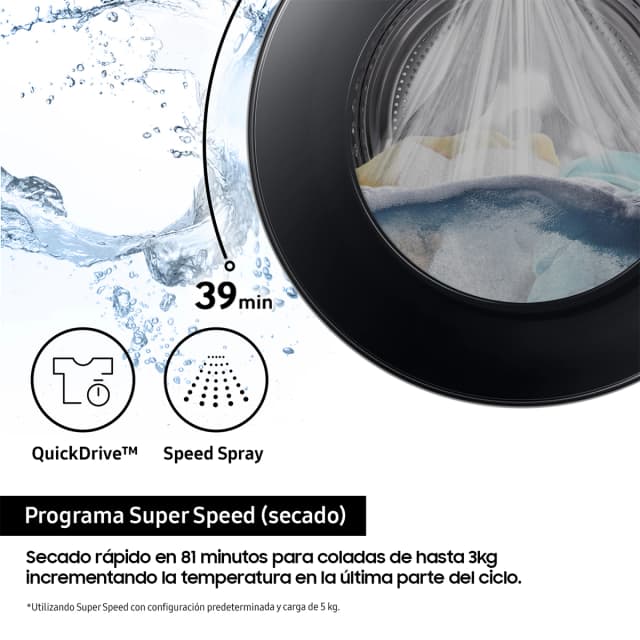 Thumbnail 5 de Samsung DV90DG6845LBU3 secadora 9 kg